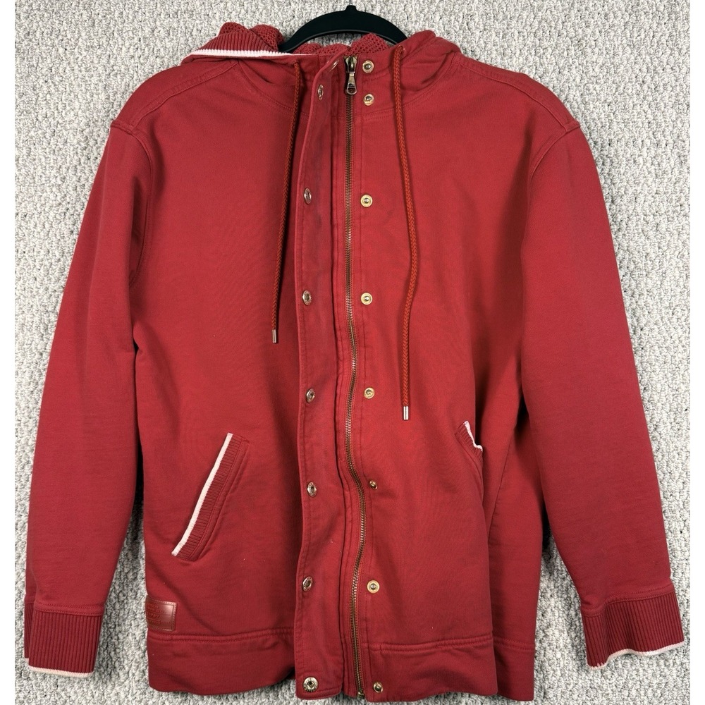 Ralph Lauren Hoodie Red Faded Distressed Grunge Worn Vintage Look Womens Sm